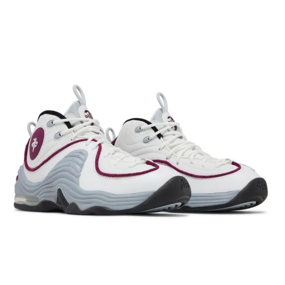 NWT Nike | Women’s white/purple Air Penny II lace up basketball shoes, size 6.5